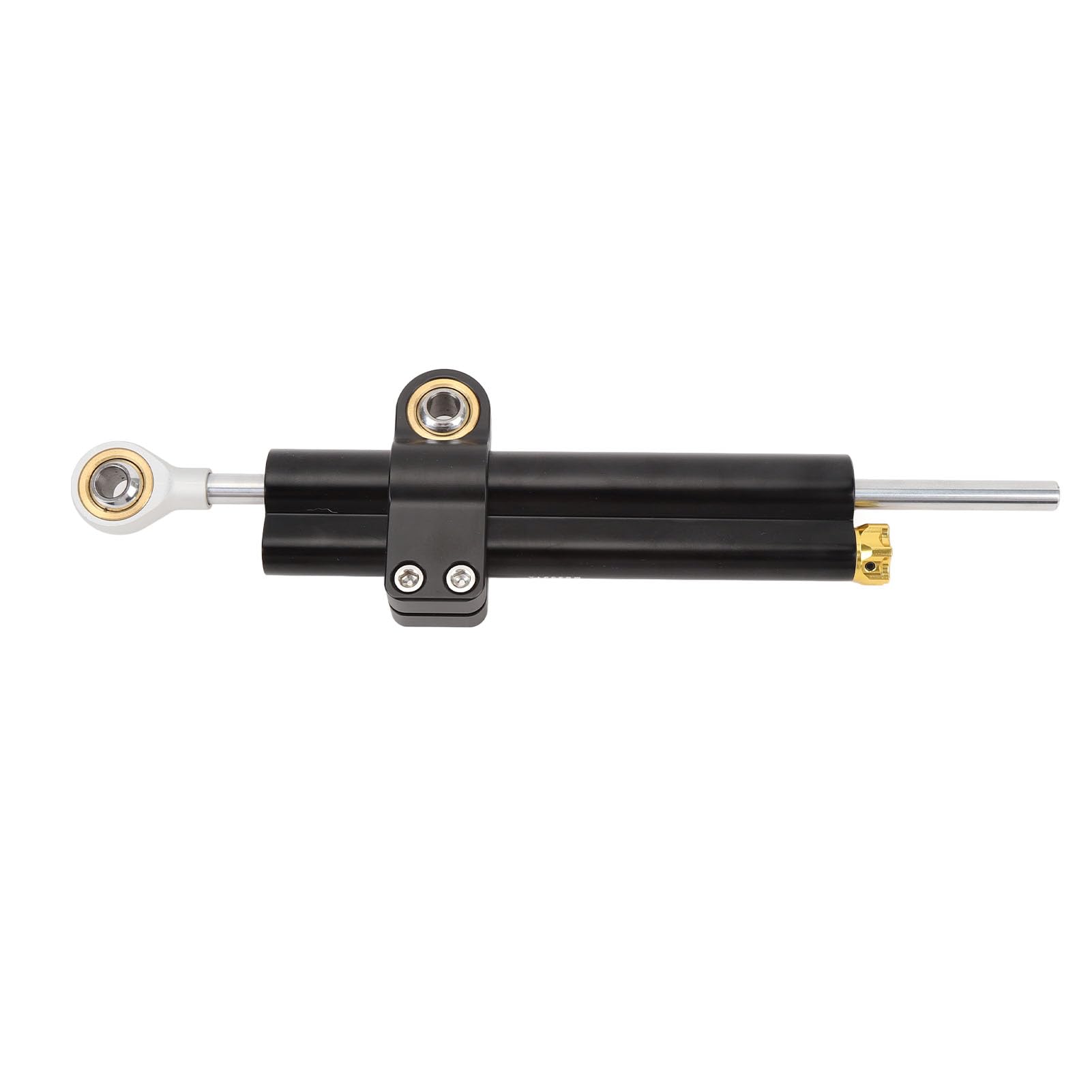 Dilwe Motocyklowe Stabilator Układu Sterującego Universal Fit 21 Przekładnie Regulacji Tłumienia 6061 Stop Aluminium z Aktywnym Zaworem Sterującym dla Motocykli Powyżej 600 Cm3 (BLACK)