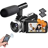 【Vielseitiger Camcorder】Diese Vloging Kamera bietet eine Reihe großartiger Funktionen, darunter Verwacklungsschutz, Während des Ladevorgangs verwenden, Schönheitsfunktion, Gesichtserkennung und vieles mehr. Diese digitalkamera verfügt über einen 18-fachen Digitalzoom, mit dem Sie aus der Ferne näher an Ihren Fokus heranrücken können. Es verfügt über einen um 270 ° drehbaren 3,0-Zoll-LCD-Touchscreen, auf dem Sie Selfies drehen und genau sehen können, was Sie filmen.