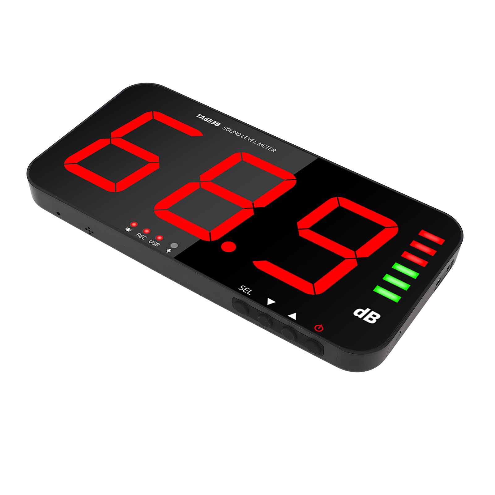 Jeffergarden Fonometro per Aula, Monitor Digitale del Livello di Rumore, Registratore per Misuratore di Decibel a Parete con Display LED Accurato, Ideale per Aule e Uso Industriale