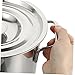 STOBAZA Double Ear Soup Bucket with Lid Large Boiler Pot Crab Boil Pot Turkey Fryer Casserole Large Crawfish Pot Boilers Bowls Litre Seafood Boiling Para Stainless Steel Silver