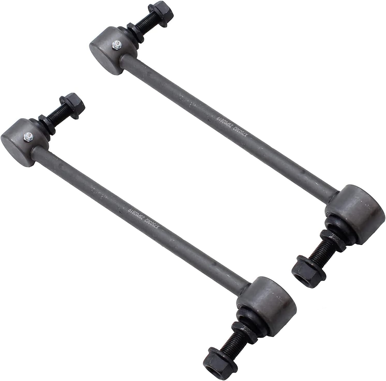 Detroit Axle - Front 8pc Sway Bars Tie Rods Kit for 2009-2020 Dodge Journey, 2 Sway Bars 4 Inner Outer Tie Rod Ends 2 Boots 2010 2011 2012 2013 2014 2015 2016 2017 2018 2019 Replacement