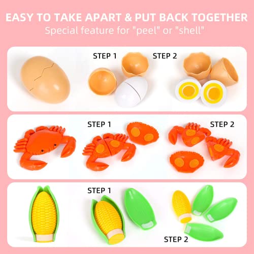 Shimirth 67Pc Pretend Play Food Sets For Kids Kitchen, Pizza Toy Food & Cutting Fake Food - Fruits & Vegetables, Play Kitchen Toys Accessories, Pretend Food Toys For Toddlers Boys Girls Birthday Gift #TOP3