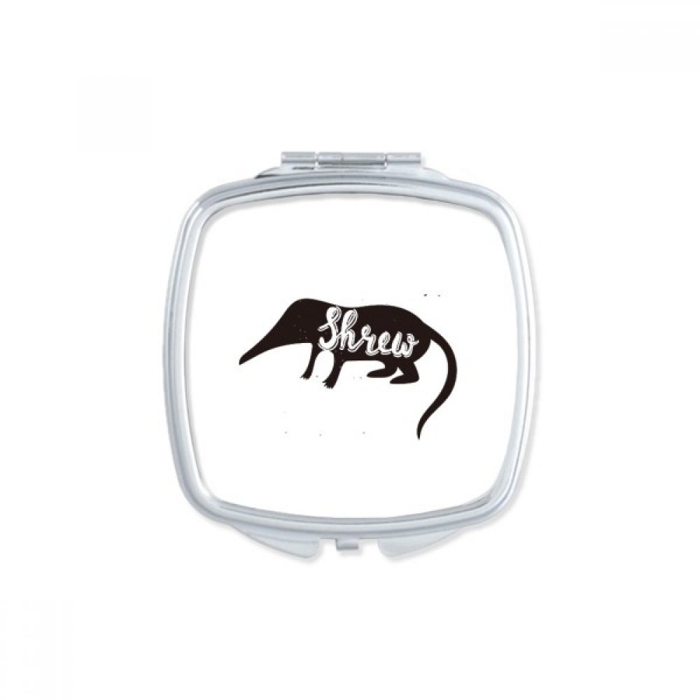 Miroir de poche animal mouette en noir et blanc petit format portable