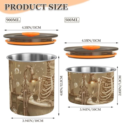 Contenedor Hermético de Almacenaje para Café 500ml Acero miniatura 3