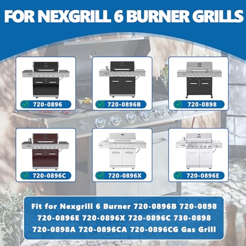 Image of SafBbcue Grill Replacement Parts for Nexgrill 6 Burner 720-0896B 720-0896 720-0898, Cooking Grates and Heat Plates for Nexgrill Deluxe 6 Burner Gas Grill 720-0896E 730-0896 720-0896B Replacement Parts
