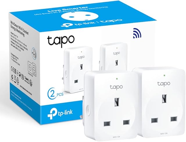TP-Link Tapo Smart Plug with Energy Monitoring, Works with Amazon Alexa (Echo and Echo Dot) and Google Home, Wi-Fi Smart Socket, Remote Control, Device Sharing, No Hub Required-Tapo P110 (2-Pack)