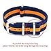 CIVO Watch Bands Premium Ballistic Nylon Watch Strap Stainless Steel Buckle (Navy/Pumpkin, 22mm)