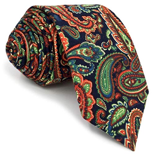 S&W SHLAX&WING =Corbatasde algodónpara Hombres corbata delgada con estampado floral