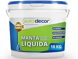 Euro Decor Manta Líquida 18Kg Impermeabilizante para Interior e Exterior, Alta Resistência, Máxima Impermeabilização, Fácil Manutenção (Branco)