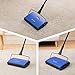 Yocada Carpet Sweeper Cleaner for Home Office Low Carpets Rugs Undercoat Carpets Pet Hair Dust Scraps Paper Small Rubbish Cleaning with a Brush Dark Blue