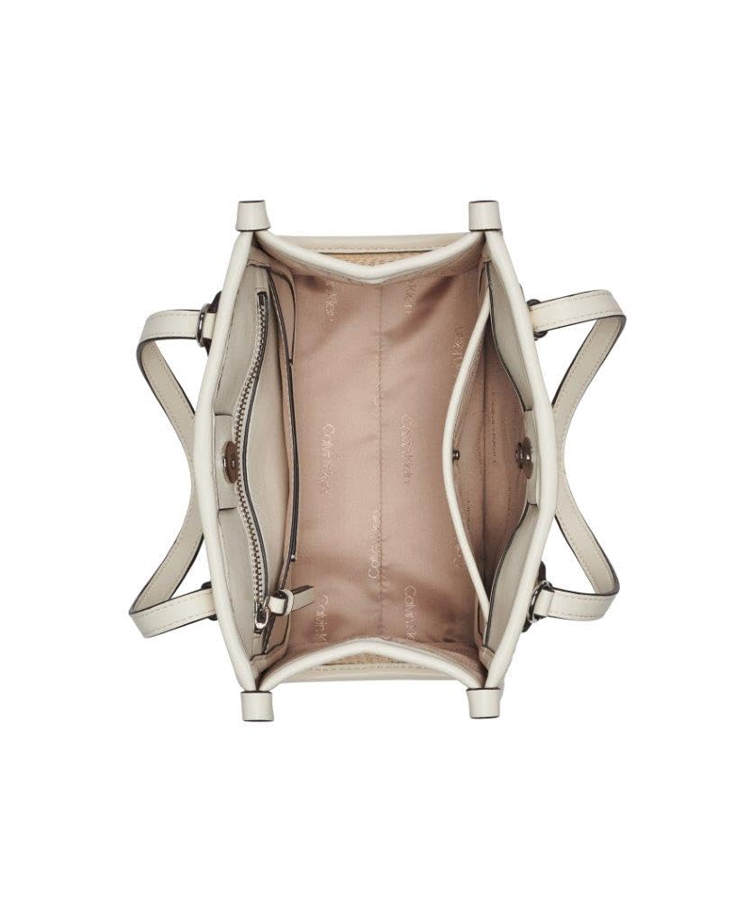 Calvin Klein Calvin Klein Moderne Mini-Tragetasche für Damen, Natur/Weiß, Einheitsgröße – Ansicht 4