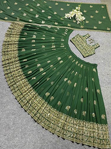 Image of DhrishafashionWOMEN'S Georgette Semi-Stiched lehnga (SF-ver12no Purple1 Free Size)