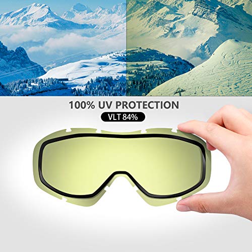 Image of OutdoorMaster OTG Ski Goggles - Over Glasses Ski /Snowboard Goggles for Men, Women & Youth - 100% UV Protection