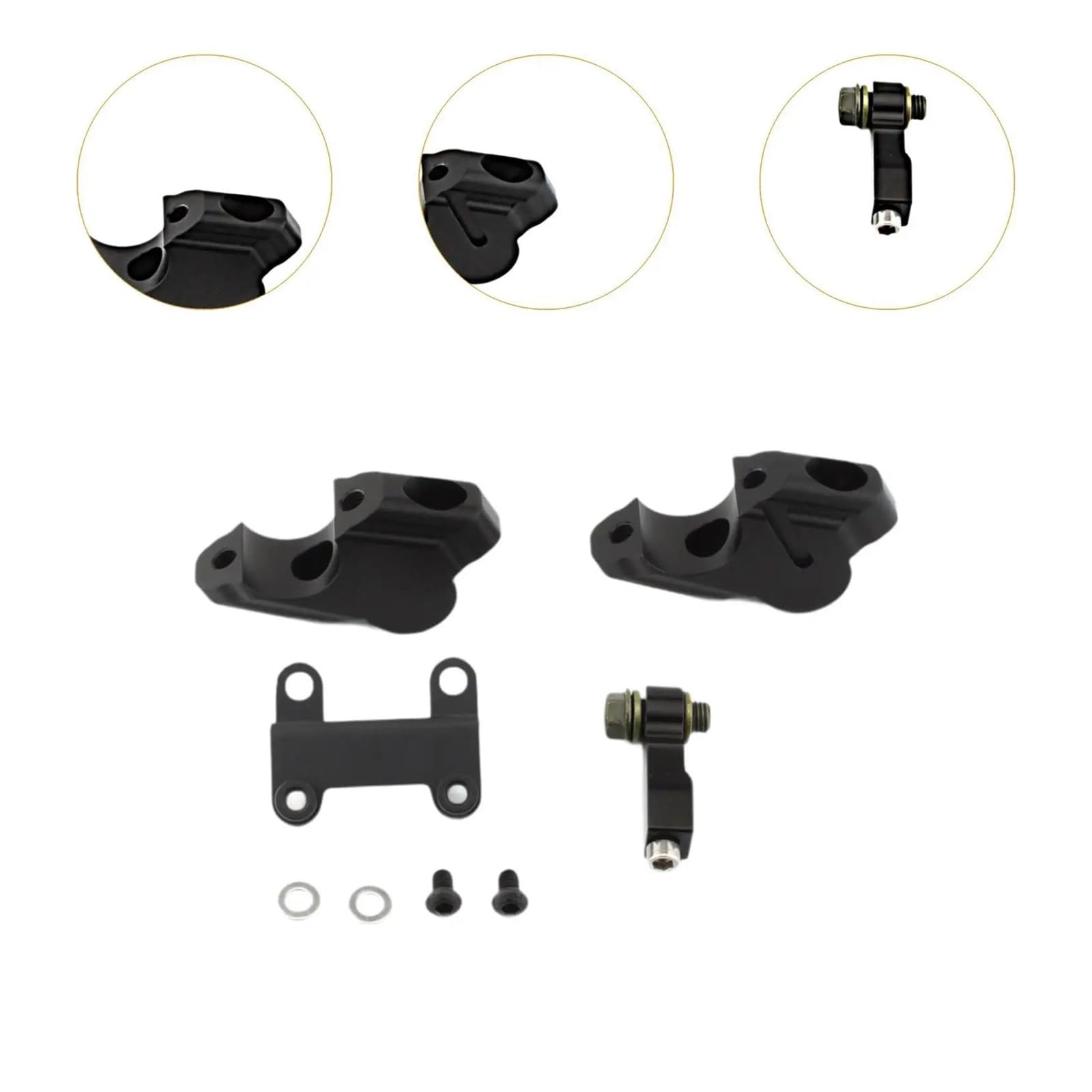 Kit Morsetto Per Montaggio Riser Manubrio Moto Riser Regolabili Booster In Lega Di Alluminio Nero Per Manubri Da 22 Mm manubrio Riser