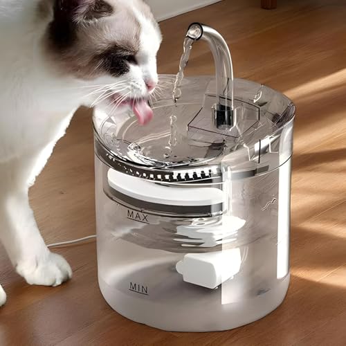 Fuente para gatos de 2L que elimina el ruido molesto del agua para perros y cachorros asustadizos 4
