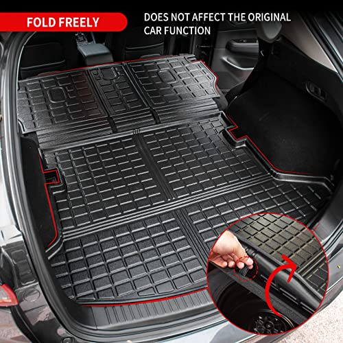 Xmatssy Fit 2017-2022 Mazda Cx-5 Floor Mats Cargo Liner Tpe All Weather Trunk Mat Cargo Mat Back Seat Cover Protector 2021 Cx5 Accessories (Trunk Mat + Backrest Mats+1St Row Floor Mat) #TOP4