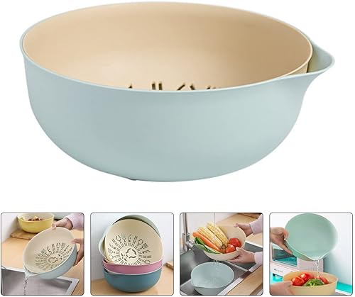 Miniatura 8 de UPKOCH Colador de cocina Escurridor de cesta de verduras Frutas y verduras Pp Colador de malla de plástico Tazón