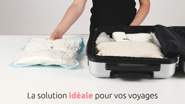 Compactor – Lot De 2 Sacs De Rangement Sous Vide Manuels Pour Vêtements Taille S 60 X 40 Cm – Sacs De Rangement Sous Vide De Voyage