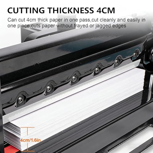 Heavy Duty Paper Cutter 17 Inch Blade Guillotine Trimmer Cuts 40mm Thick Stack A3 Office Safe Lever Action Precise Alignment Durable Steel Construction for Business Printing Tasks - Image 3