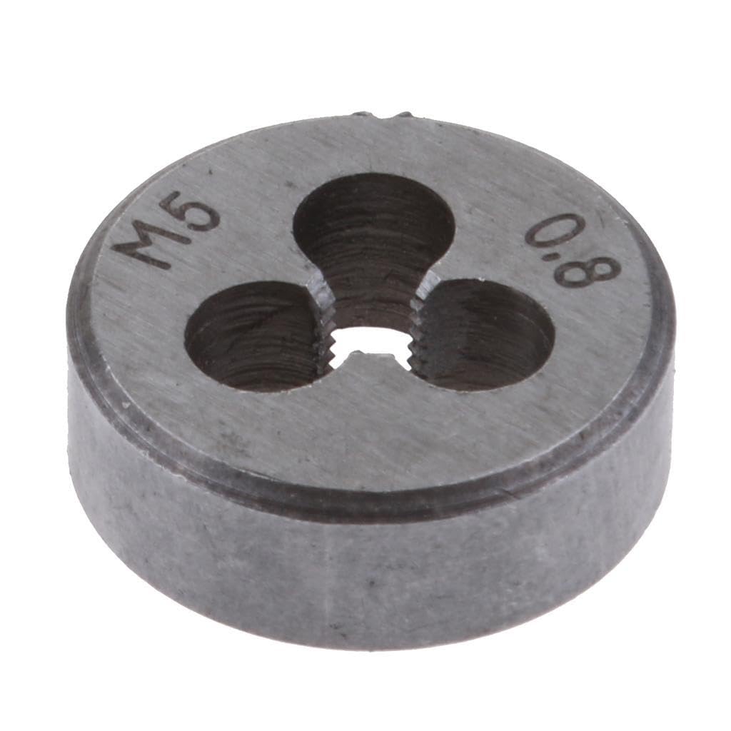 TWISAXC Threading Die Tool Set Featuring HSS for House Decoration and Factory Practical and Durable. Metric Threading Die Tap Metric Tap Can Be Operated, Silver, M5