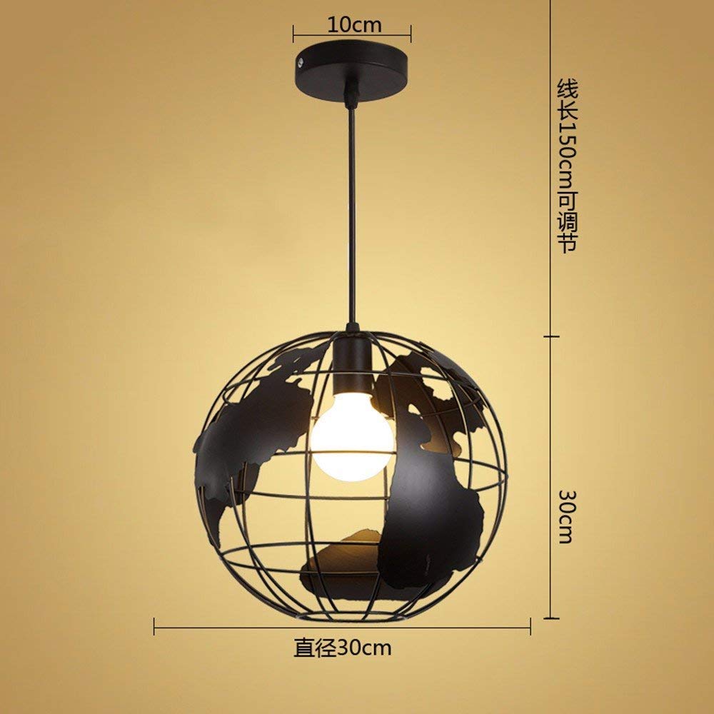 Lámpara colgante exterior negra de 30cm E27 para techo de terraza 3