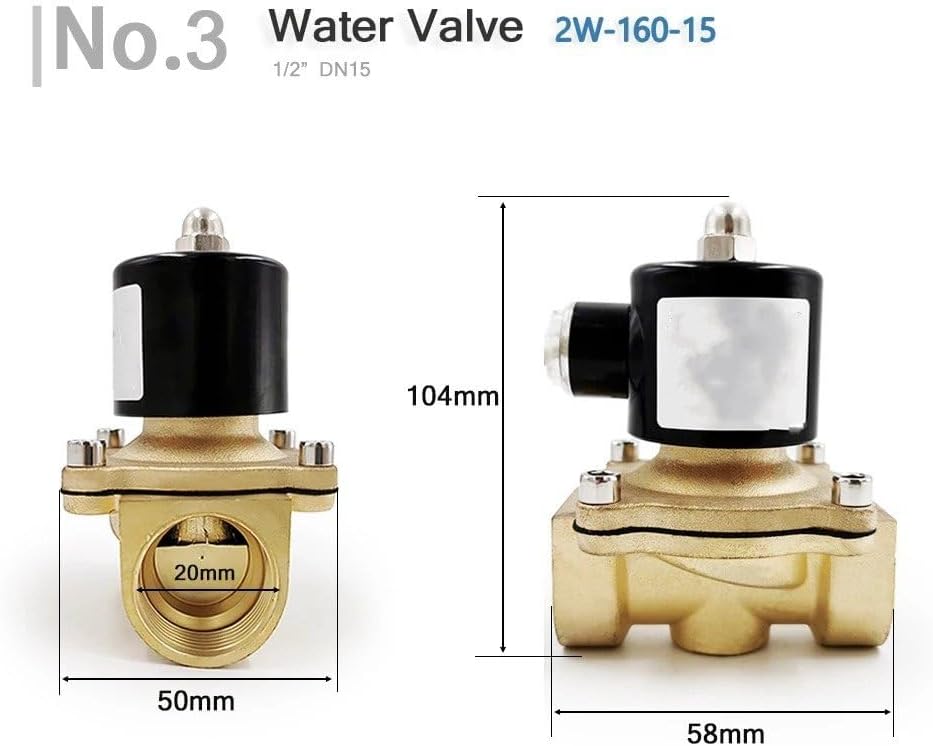 ターボソレノイドバルブ 1/2 " 3/4 " 1 "インチ電気ソレノイドバルブDN15 DN20 DN25