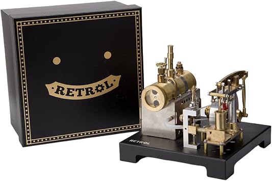 Helixsun DIY Steam Beam Engine Model That Runs, Retrol Full Metal Steam Engine with Boiler & Centrifugal Flyball Governor Model Assembly Kit Physical Science Experiment Education