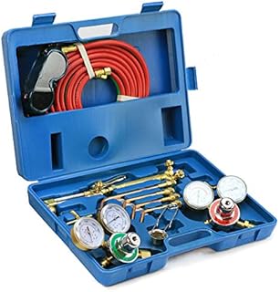 Stark USA 55147 Oxygen Acetylene Welder Tool Kit w/4 Nozzles Cutting Torch 15' Hose Gauge Regulators