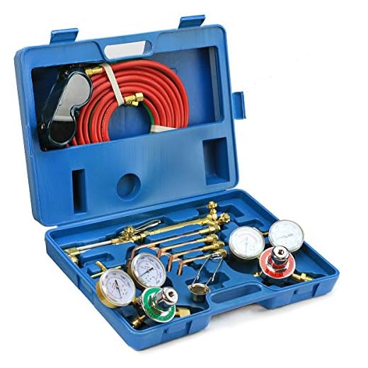 Stark Gas Welding & Cutting Torch Kit Oxy Acetylene Oxygen Brazing Professional Set Victor Type, Carrying Case