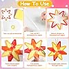 Qyeahkj 36 Set Summer Star Suncatchers Crafts for DIY Star Window Tissue Paper Craft Kit Art Ornament Hanging Decor for Home Activity Art Project Birthday Party Favors Gifts #3