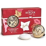 MAISON BERGER - Nachfüllbares Auto-Lufterfrischer-Entlüftungsclip-Diffusor-Set - 7,9 x 5,1 x 2 cm - Hergestellt in Frankreich (Lolita Lempicka Sweet)