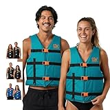 MESLE Schwimmweste Erwachsene Promo, Universal 50N Schwimmhilfe für Herren & Damen, Auftriebsweste für Sup, Kanu, Wakeboard, Wasserski, Prallschutzweste, Paddelweste für Boot