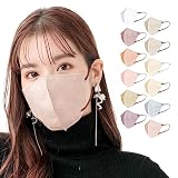 [雑貨の国のアリス] FANCYSHARP MASK 30枚 小顔マスク 3D立体 不織布 カラーマスク フィット 蒸れない 普通 小さめ 4D バイカラー Beauty小顔 男女兼用 (Lサイズ, ピンクベージュ)