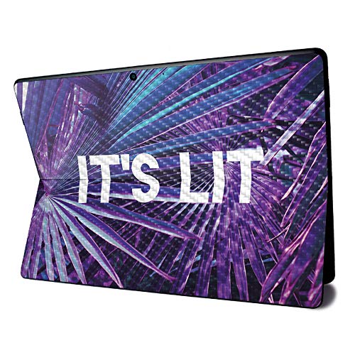 Image of MightySkins Carbon Fiber Skin for Microsoft Surface Pro X - Its Lit | Textured Carbon Fiber Finish | Easy to Apply, Remove, and Change Styles | Made in The USA