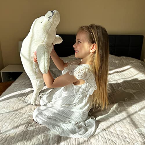 Weighted Softies 2.5Lbs White Weighted Stuffed Animal Seal Plush Toy - Great Gift For Cuddling And Playtime Use #TOP3