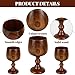etspolt Goblets Wooden Goblet 2-Pack, Handcrafted Natural Solid Wood Wine Cups for Beer, Wine & Water (100-150ml)