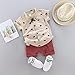 Baby Boy Summer Bodysuit Pull On Chic Designed Gentleman Baby Summer Clothes Cozy Classic Spring Fashion Outwear (Khaki, 90)