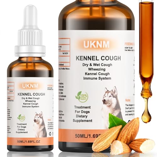 Kennel Cough Treatment, UKNM Kennel Cough Drops for Dogs,Natural Cough Supplement for Dogs,Herbal Kennel Cough Drops for All Breeds & Size