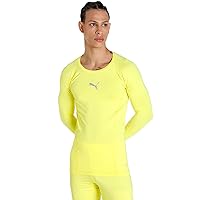 Puma Liga Baselayer Tee Ls Maglia A Manica Lunga, Fluo Yellow