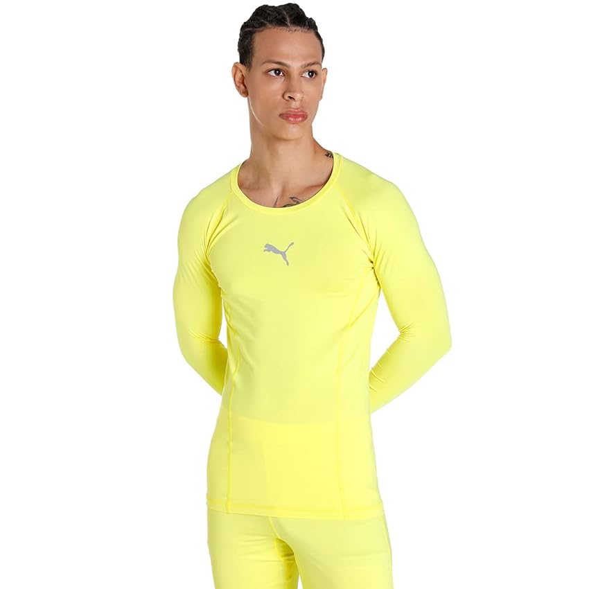 Puma Liga Baselayer Tee Ls Maglia A Manica Lunga, Fluo Yellow, XXL Uomo
