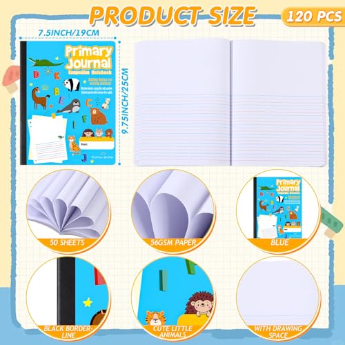 Carnet de dessin et d'écriture pour enfant K-2 avec couverture imprimé animal - 3