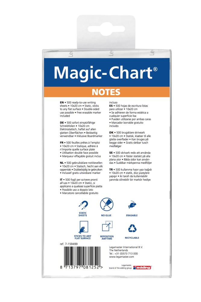 magic-chart Notes 10 x 20 cm 500 Pièces assorties