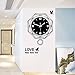 Produktbild Luanchengnuanxing Europäische Art Moderne Kreative Polygonale Schwarze Art Und Weisewanduhr Ultra-stille Dekorative Wanduhr des Wohnzimmer-Schlafzimmers, Acrylmaterial.Abmessungen: 35 X 45 cm. Schön