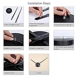 Lafocuse 24 Inch Silent DIY Black Metal Large Clock Hands, Modern Long Hands Wall Clock Mechanism Accessories for Living Room Battery Operated Art Decor for Office Bedroom - Image 4