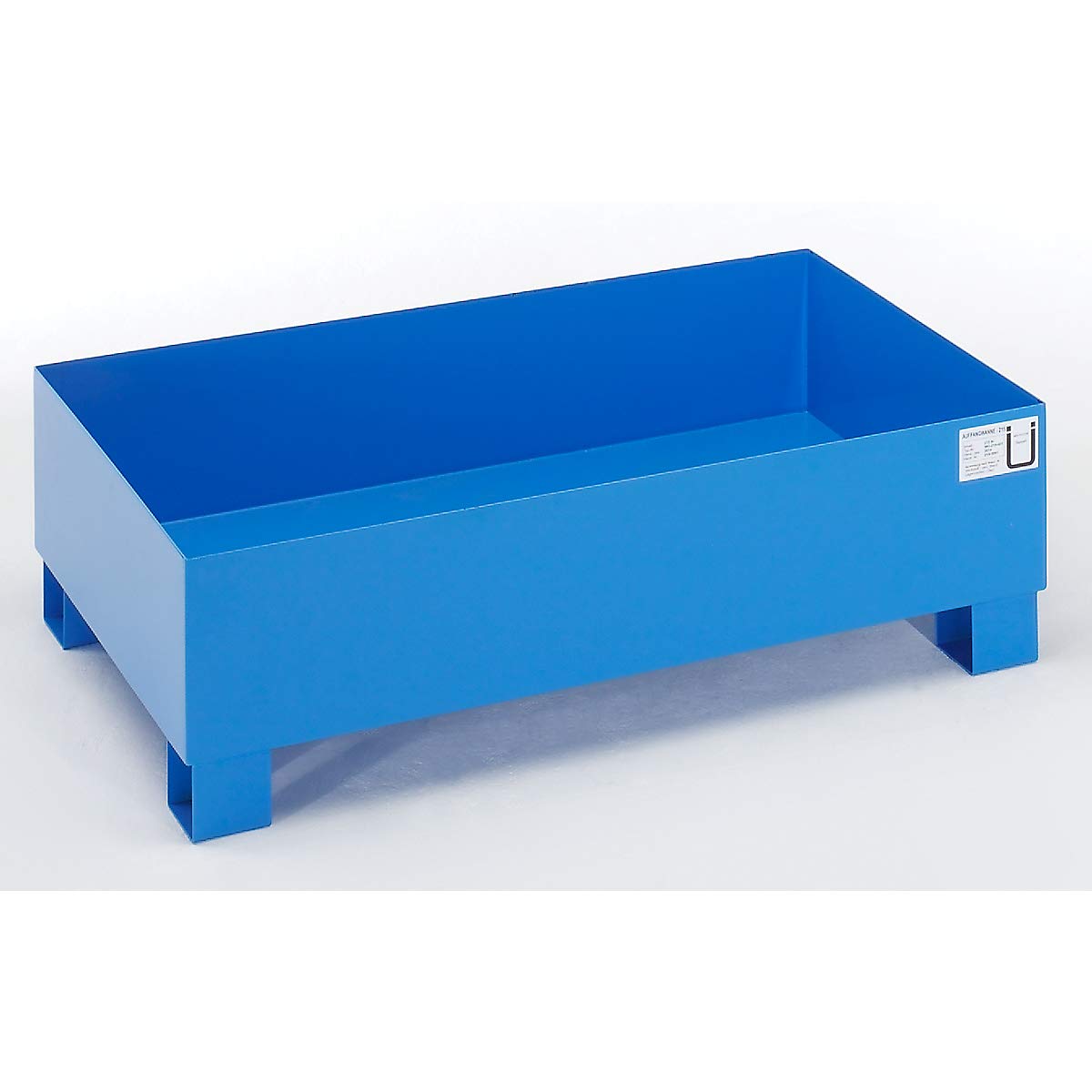 Eurokraft Basic Vasca di Raccolta Acciaio per Fusti 200 l 1200 x 800 x 360 mm Blu