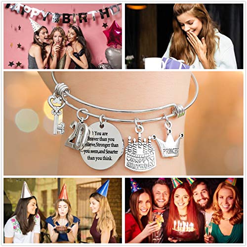 Image of Silver /14k Gold Plated Birthday Bracelet, Natural Healing Crystal Bracelet Gifts for Her Birthday for Daughter Granddaughter Friends Mom Grandma Sister