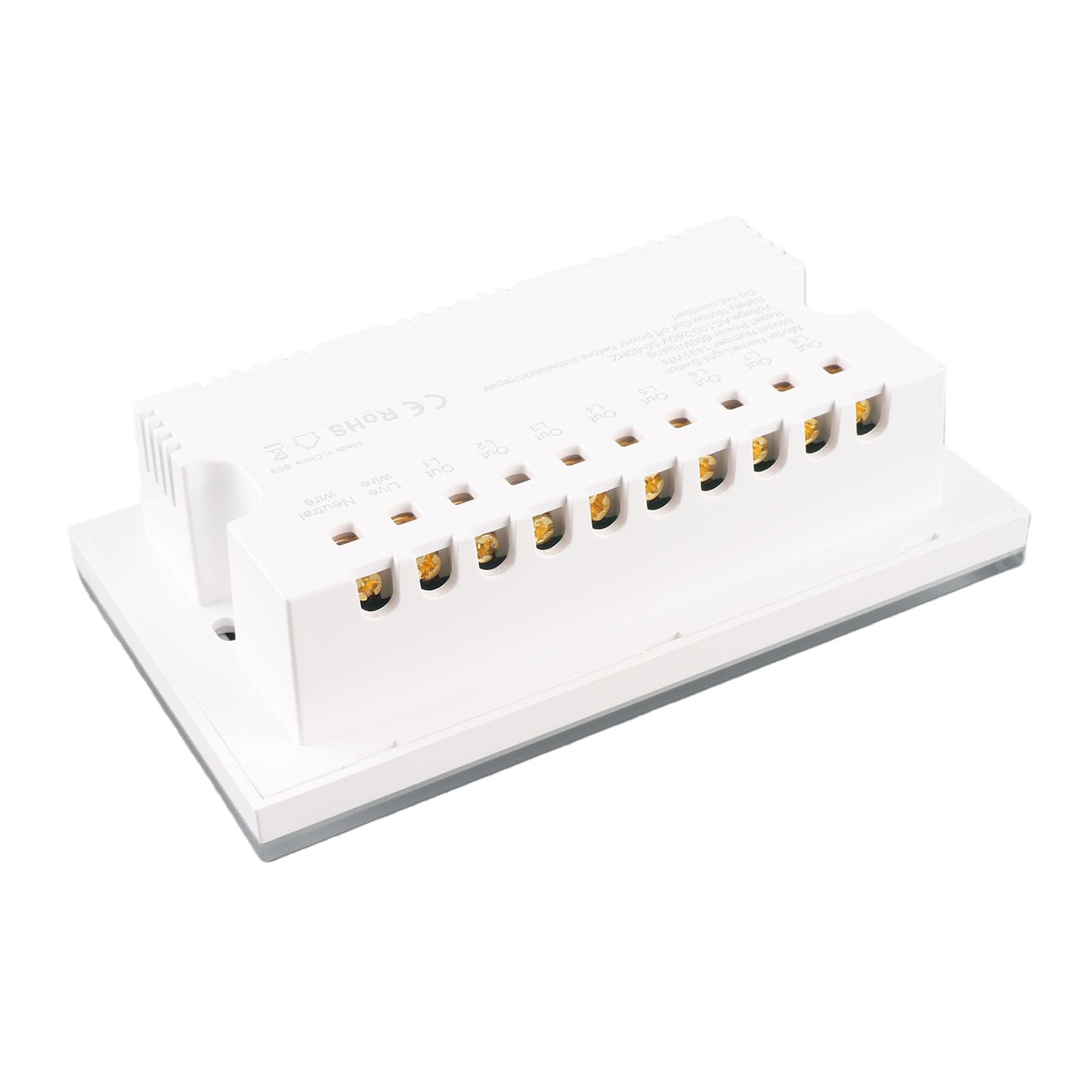 Generic Interruptor de Luz Táctil Panel de Interruptor de Pared WiFi Inteligente de 8 Bandas para el Hogar, Control Inalámbrico de Alta Sensibilidad, Material de PC, AC100-240V