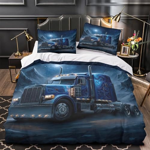 Housse de Couette Camion de Nuit 140x200 Résistante avec Zip Éclair - 2