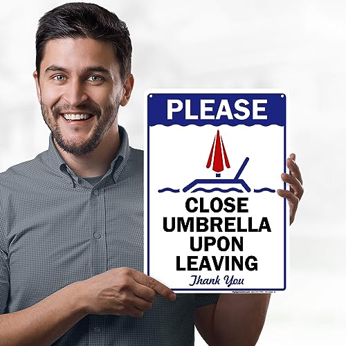 Cartel Close Umbrella Upon Leaving 10x14 pulg miniatura 2