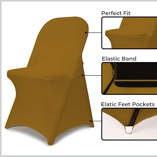 Vista 18 de Babenest Fundas plegables de elastano para sillas de Halloween, mejoradas, 10 unidades, universales, elásticas, lavables, protectores para bodas